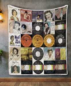 Personalized Patsy Cline Album Covers Quilt Bedding Set - Great for Bedroom Decoration and Family Gifts