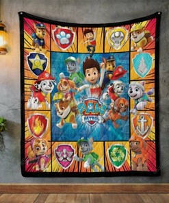 Personalized Paw Patrol Style2 Quilt Bedding Set, Perfect for Bedroom Decor and Gifts for Fans