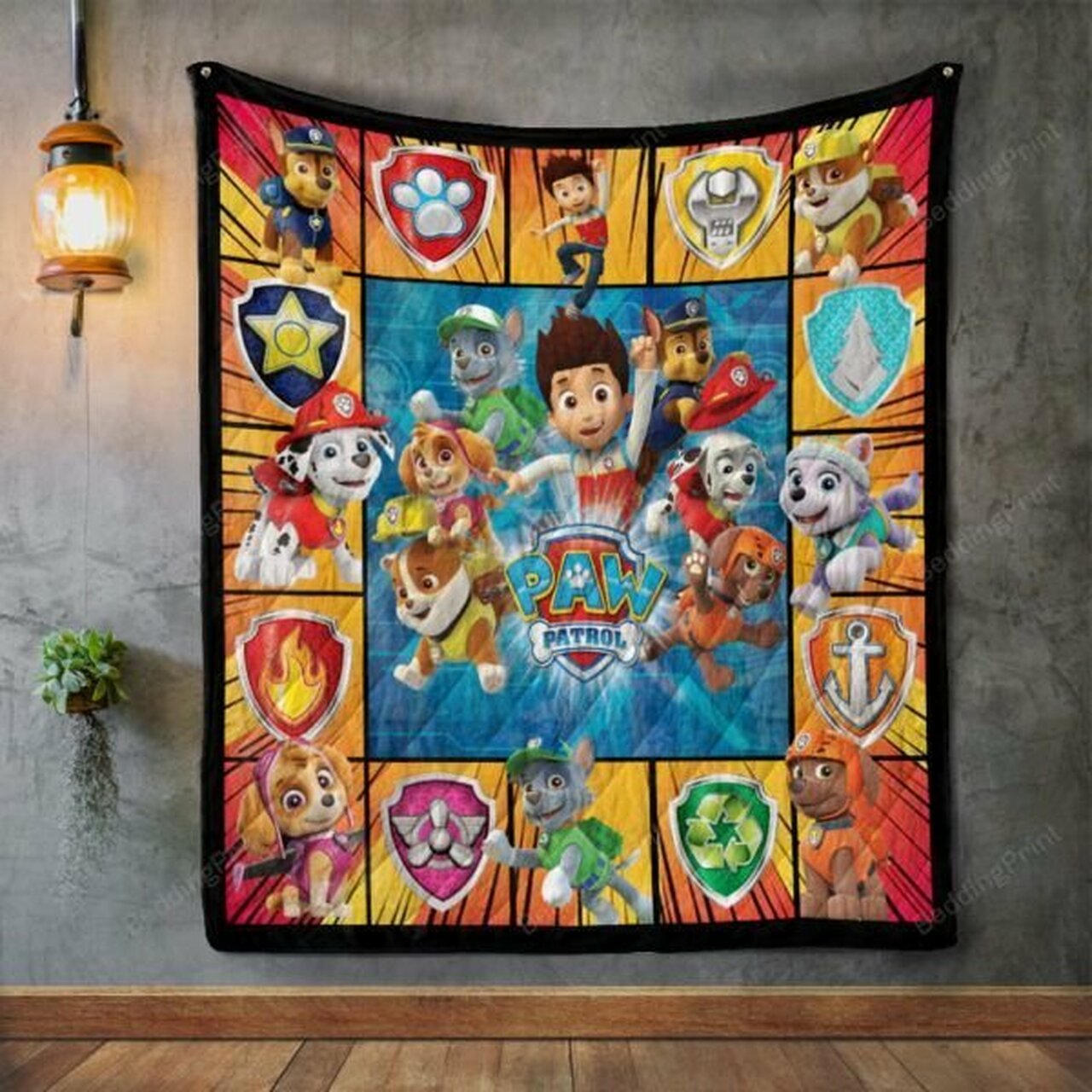 Personalized Paw Patrol Style2 Quilt Bedding Set, Perfect for Bedroom Decor and Gifts for Fans