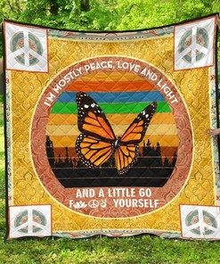 Personalized Peaceful Butterfly Quilt Bedding Set - Great for Bedroom Decor and Family Gifts