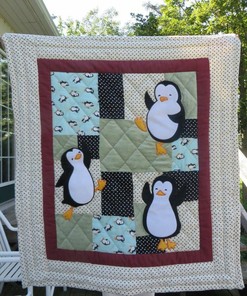 Personalized Penguin CLA260632 Quilt Bedding Set, Perfect for Bedroom Decor and Family Gifts