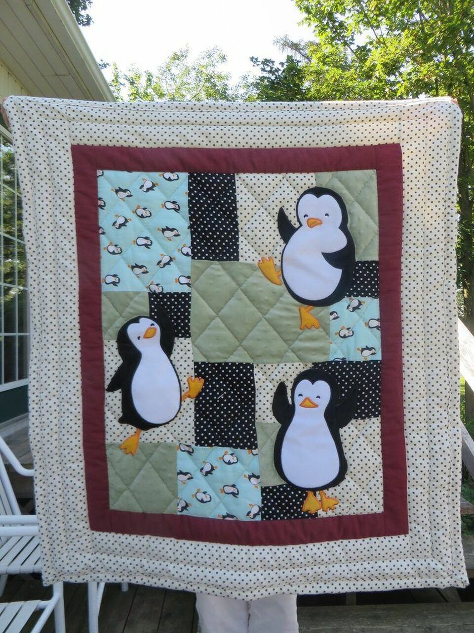 Personalized Penguin CLA260632 Quilt Bedding Set, Perfect for Bedroom Decor and Family Gifts