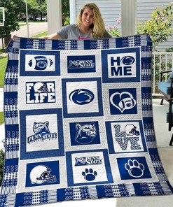 Personalized Penn State Nittany Lions 1 Blanket Quilt Bedding Set, Home Decor & Gifts for Family
