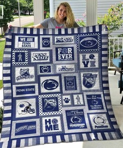 Personalized Penn State Nittany Lions 3 Blanket Quilt Bedding Set, Home Decor & Gifts for Family