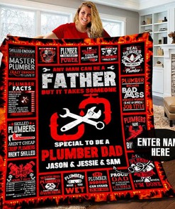 Personalized Plumber Special To Be A Plumber Dad Quilt Bedding Set Blanket FatherS Day Anniversary