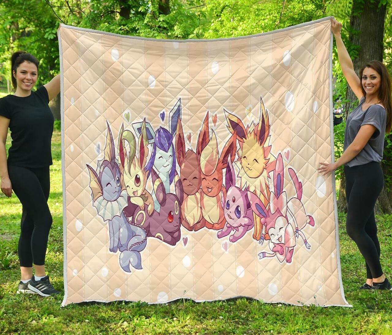 Personalized Pokemons Funny Gift Quilt Bedding Set, Perfect for Fans and Family Gifts
