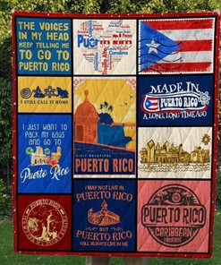 Personalized Puerto Rico Quilt Bedding Set Blanket - Perfect for Bedroom Decor and Family Gifts