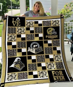 Personalized Purdue Boilermakers Quilt Bedding Set Blanket for Home Decoration and Family Gifts