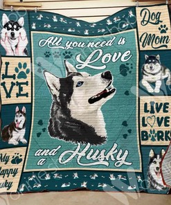 Personalized Quilt Bedding Set Blanket Featuring Siberian Husky, Great for Home Decoration and Gifts