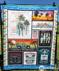Personalized Quilt Bedding Set with Wave Design, Ideal for Home Decoration and Family Gifts