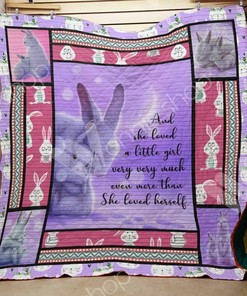 Personalized Rabbit Quilt Bedding Set Blanket for Home Decoration and Family Gifts