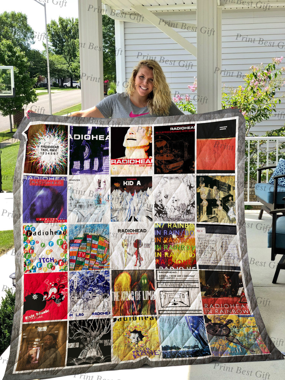 Personalized Radiohead Albums Quilt Bedding Set - Suitable for Home Decoration