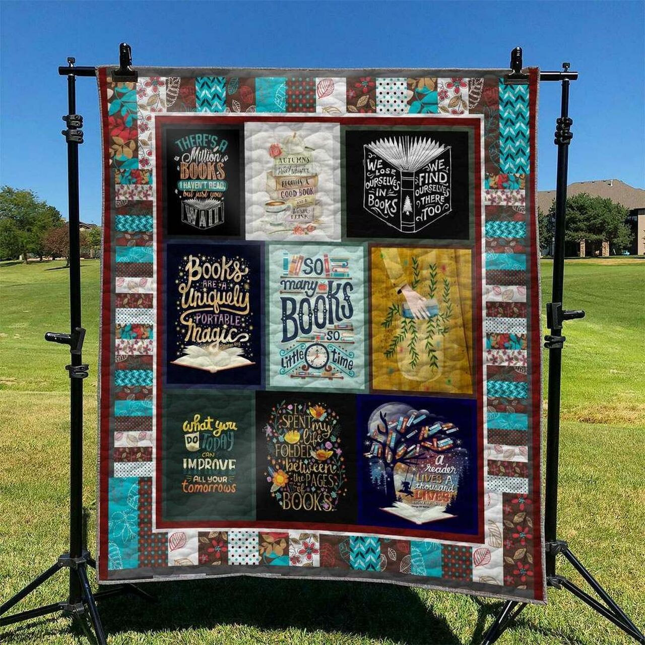 Personalized Reading Quilt Blanket Bedding Set for Home Decoration