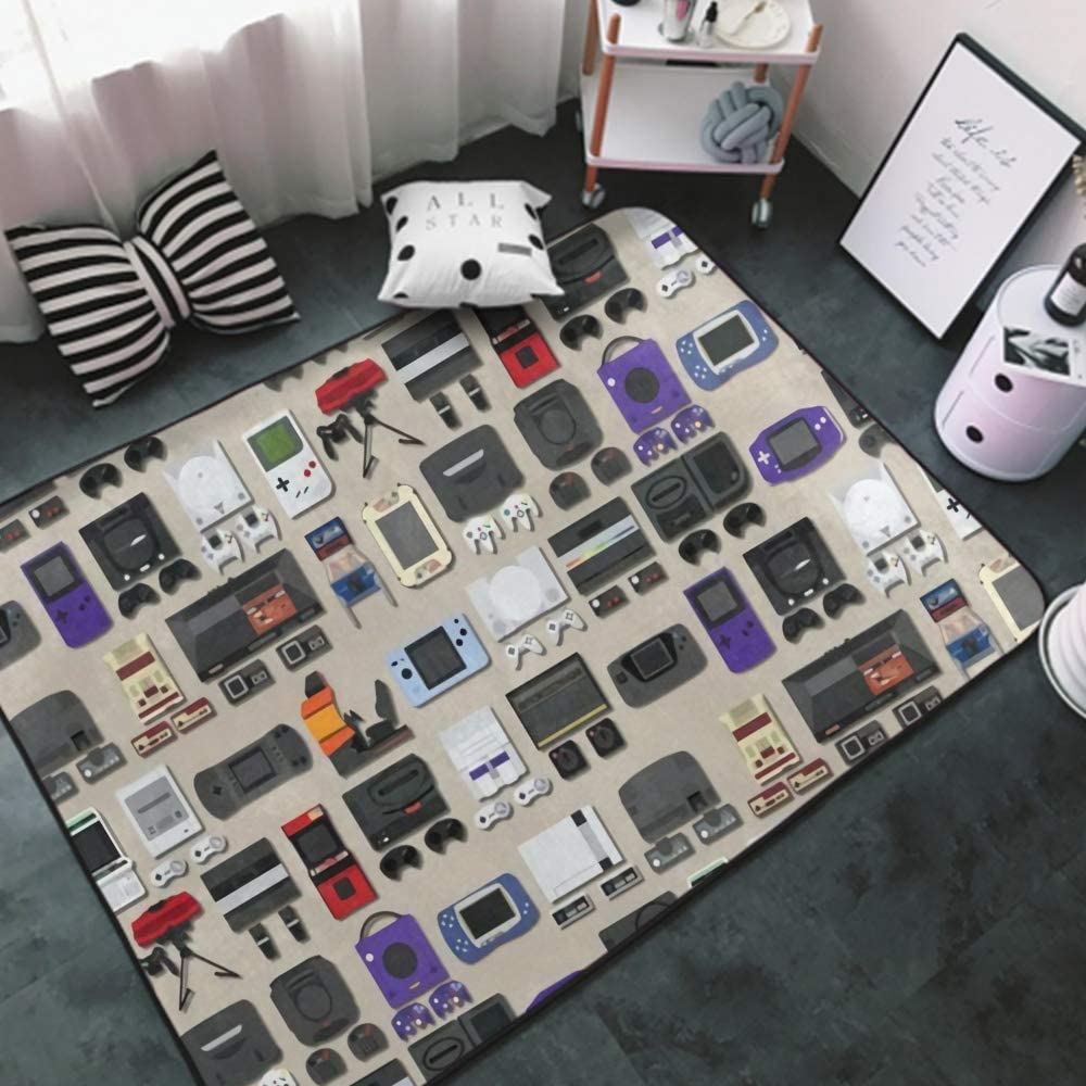 Personalized Rectangle Ultra Soft Area Rugs for Bedroom and Living Room, Luxury Modern Carpets