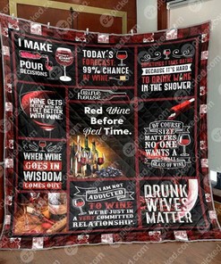 Personalized Red Wine Before Bed Time Quilt Blanket Bedding Set - Perfect for Bedroom Decor and Family Gifts