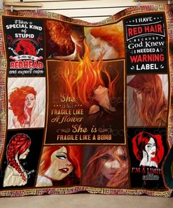 Personalized Redhead Girl Quilt Bedding Set - Great for Bedroom Decor and Family Gifts