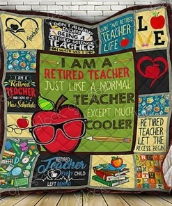 Personalized Retired Teacher Quilt Bed Set Blanket - Perfect for Bedroom Decor and Family Gifts
