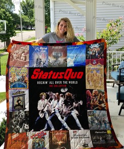 Personalized Rick Parfitt Albums Cover Poster Quilt Bedding Set - Great for Bedroom Decoration and Family Gifts