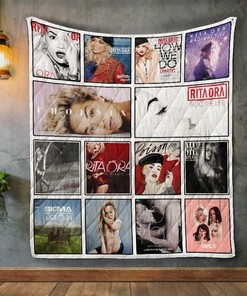 Personalized Rita Ora Album Covers Quilt Bedding Set - Great for Bedroom Decor and Family Gifts