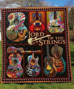 Personalized Rock My World Guitar Quilt Bedding Set - Great for Bedroom Decoration and Family Gifts