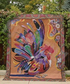 Personalized Rooster Quilt Bedding Set Blanket - Perfect Gifts for Family and Bedroom Decor