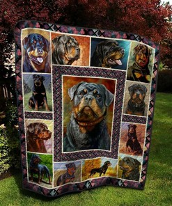 Personalized Rottweiler Quilt Bedding Set - Great for Bedroom Decoration and Family Gifts