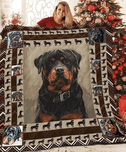 Personalized Rottweiler True Friend Quilt Bedding Set for Home Decoration and Family Gifts
