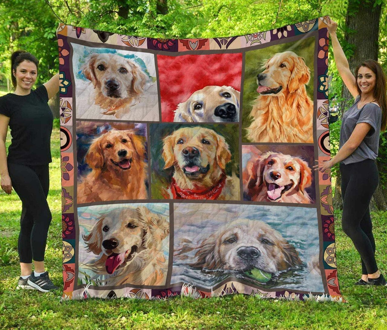 Personalized Rough Collie Family Rough Collie Quilt Bedding Set - Suitable for Home Decoration and Family Gifts