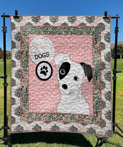 Personalized Russell Terrier Dog Quilt Bedding Set - Great for Bedroom Decoration and Family Gifts