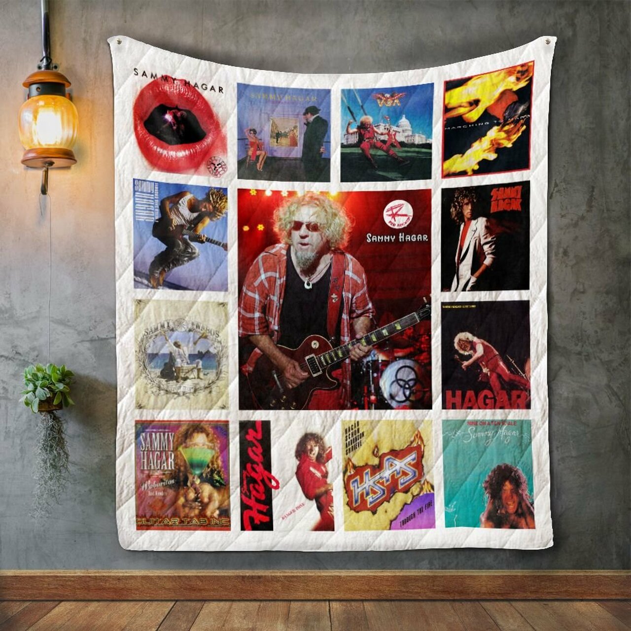 Personalized Sammy Hagar Album Covers Quilt Bedding Set - Great for Bedroom Decoration and Family Gifts