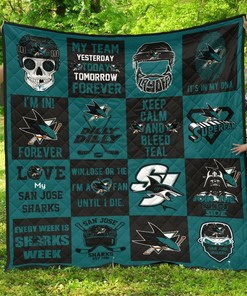 Personalized San Jose Sharks Fan Amazing Gift Idea Quilt Bedding Set, Gifts for Fans and Family