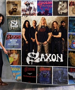 Personalized Saxon Albums Cover Quilt Bedding Set, Perfect for Bedroom Decor and Family Gifts