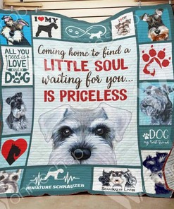 Personalized Schnauzer Quilt Blanket Bedding Set - Great for Bedroom Decor and Family Gifts