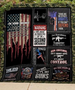 Personalized Second Amendment Quilt Bedding Set Great Gifts for Family