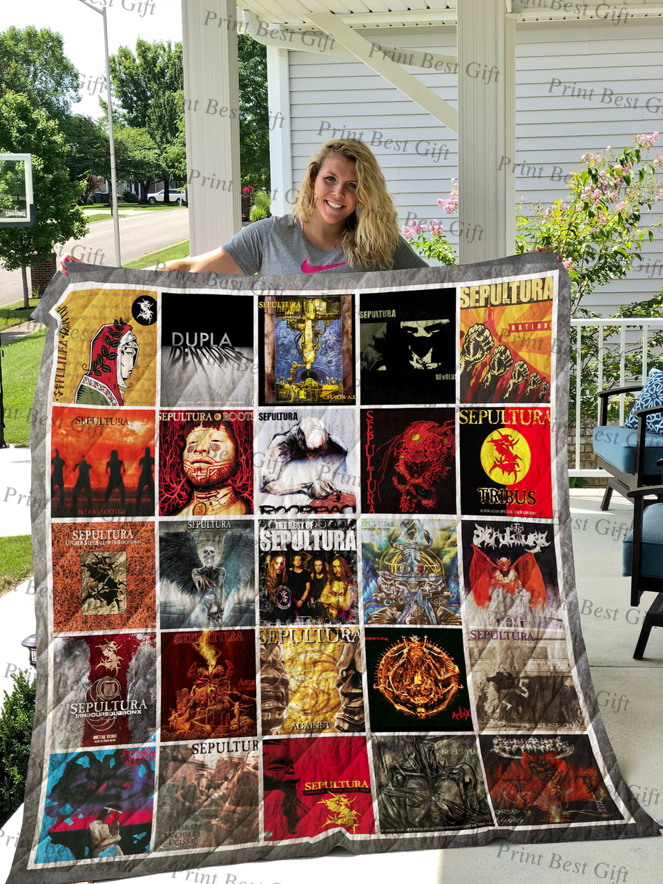 Personalized Sepultura Albums Quilt Bedding Set - Great for Bedroom Decor and Family Gifts