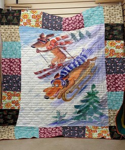 Personalized Shih Tzu Heart Quilt Bedding Set for Bedroom Decor and Family Gifts