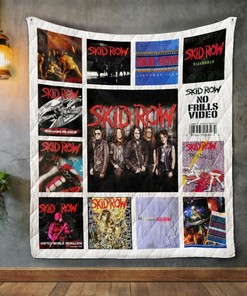 Personalized Skid Row Album Covers Quilt Bedding Set - Great for Bedroom Decor and Family Gifts