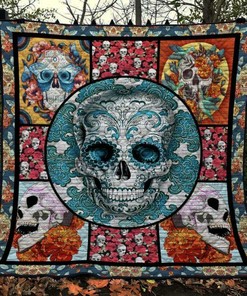 Personalized Skull Bedding Set for Home Decoration & Picnic, Gifts for Family and Friends