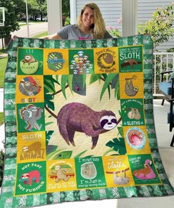 Personalized Sloth Ver1 Quilt Blanket Bedding Set for Home Decoration, Perfect for Family Gifts