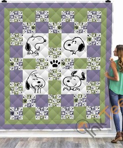 Personalized Snoopy Blanket N2906 Quilt Bedding Set Best for Home Decoration or Picnic