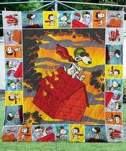 Personalized Snoopy Blanket Quilt Bedding Set Gifts for Fans