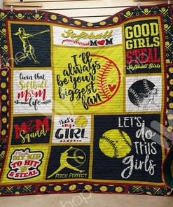 Personalized Softball Mom Quilt Blanket Great Gifts for Family