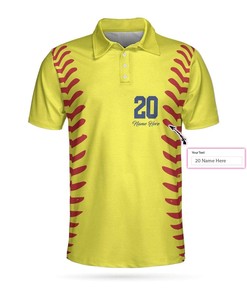 Personalized Softball Name And Number Short Sleeve Custom Polo Shirt