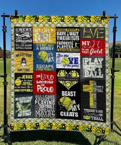 Personalized Softball Quilt Bedding Set Blanket for Home Decoration and Picnic