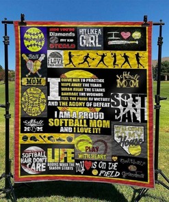 Personalized Softball Quilt Bedding Set - Great for Bedroom Decor and Family Gifts