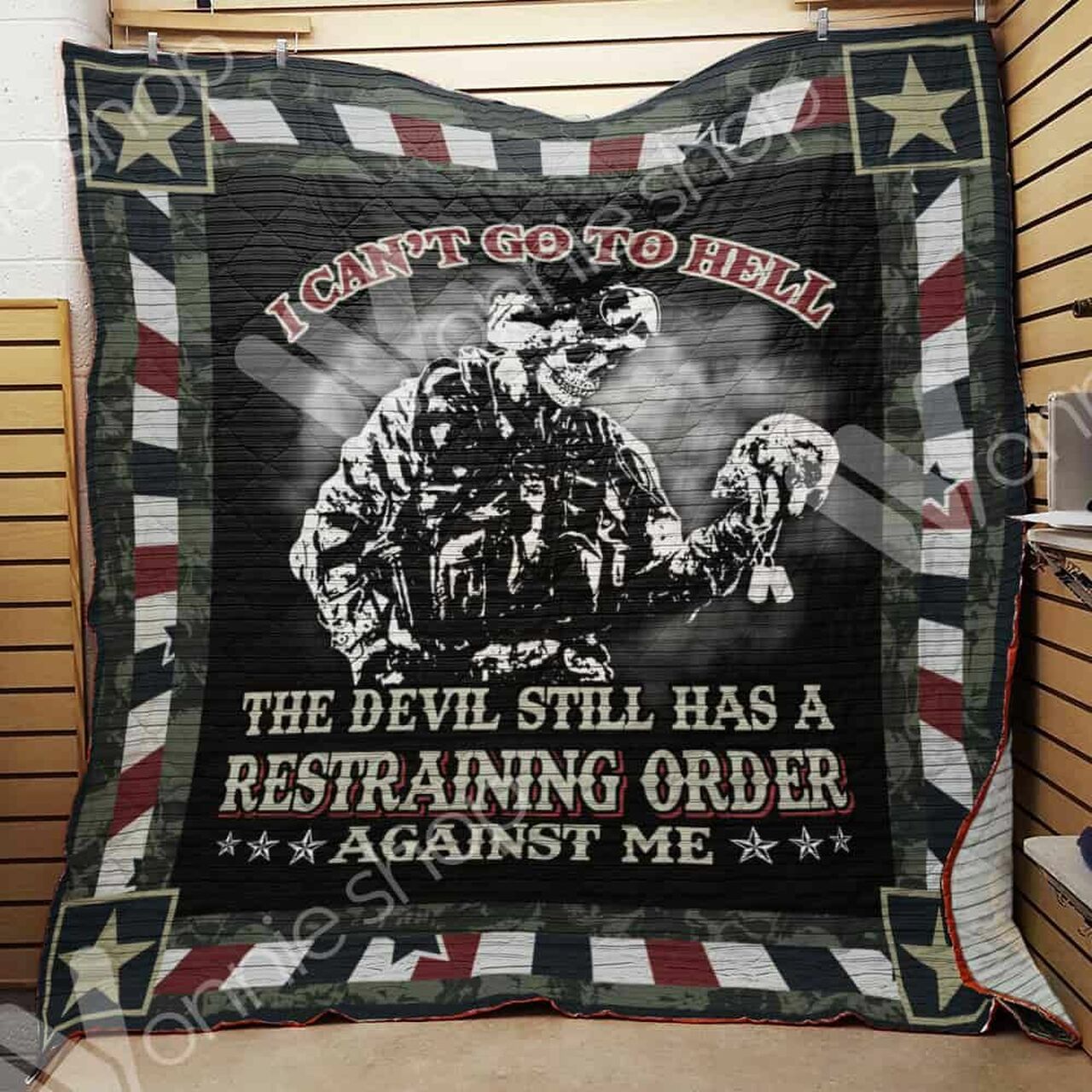 Personalized Soldier Quilt Bedding Set Blanket for Family Gifts