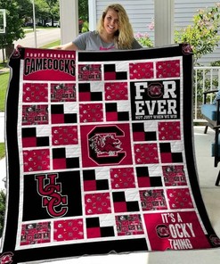 Personalized South Carolina Gamecocks Quilt Blanket Bedding Set - Perfect for Bedroom Decor and Family Gifts