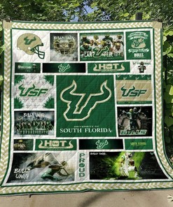 Personalized South Florida Bulls Quilt Bedding Set Blanket - Suitable for Home Decoration and Family Gifts