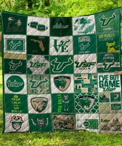Personalized South Florida Bulls Quilt Blanket Bedding Set - Great Gifts for Family