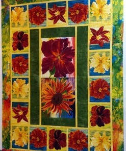 Personalized Sunflower And Lily Quilt Bedding Set for Home Decoration, Ideal for Family Gifts